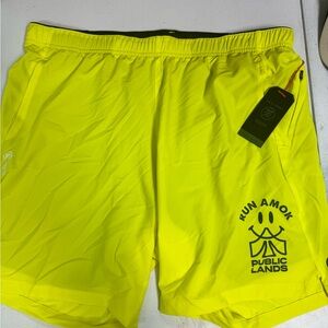 Roark Men's Neon Yellow Athletic Shorts